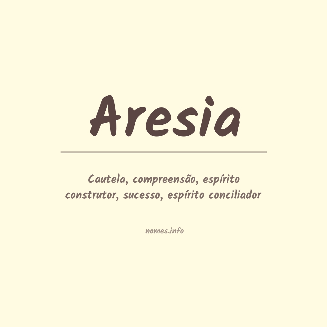 Significado do nome Aresia