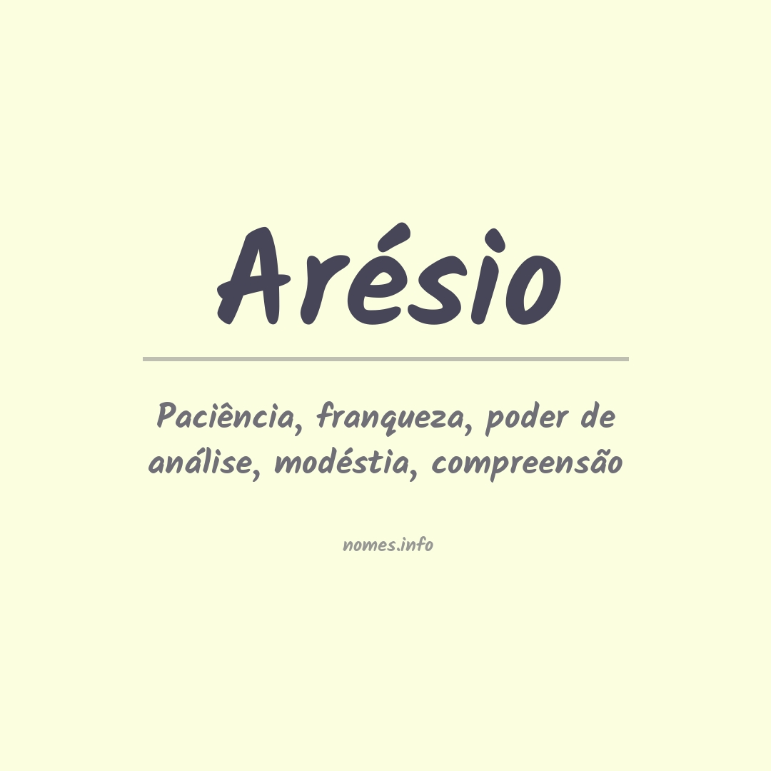 Significado do nome Arésio