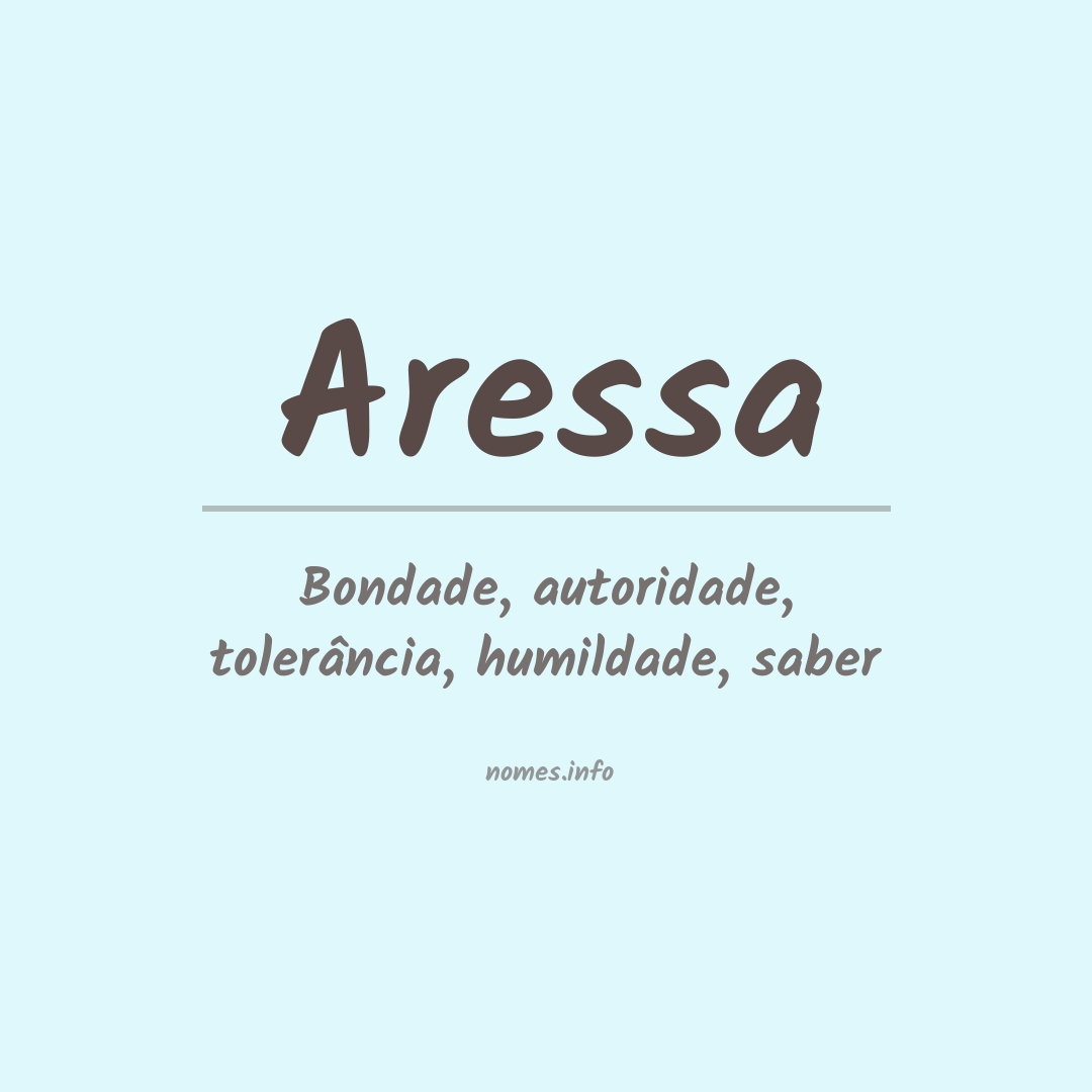 Significado do nome Aressa