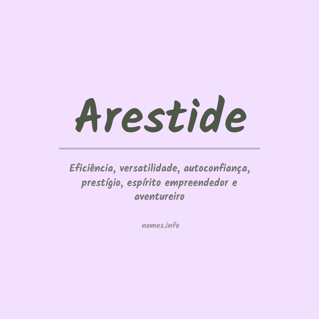 Significado do nome Arestide