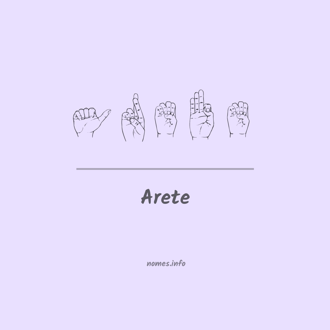 Arete em Libras