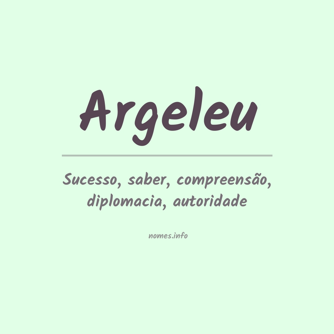 Significado do nome Argeleu