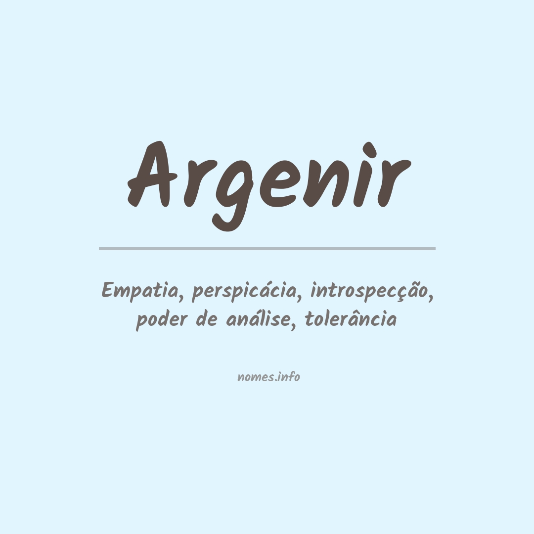 Significado do nome Argenir