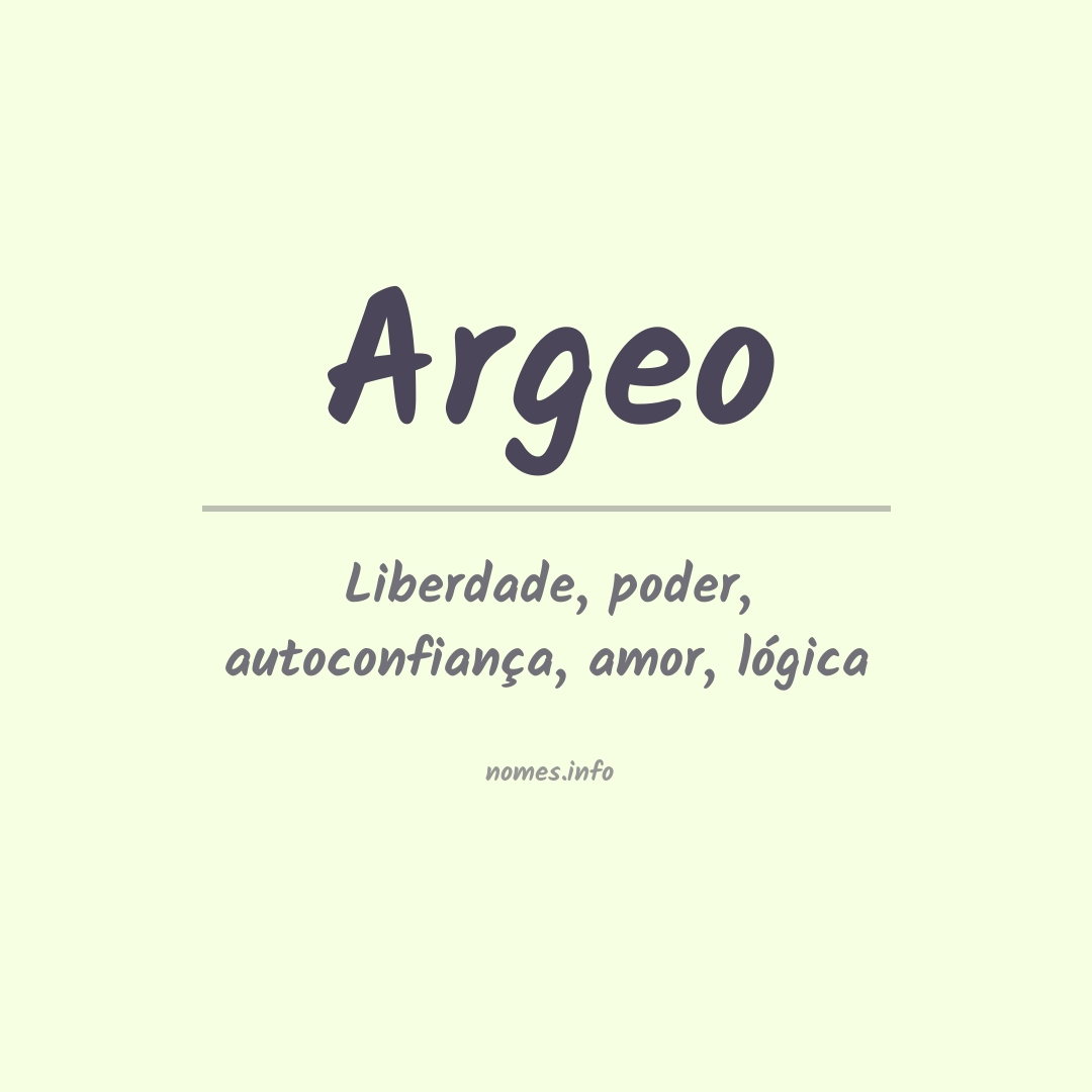Significado do nome Argeo