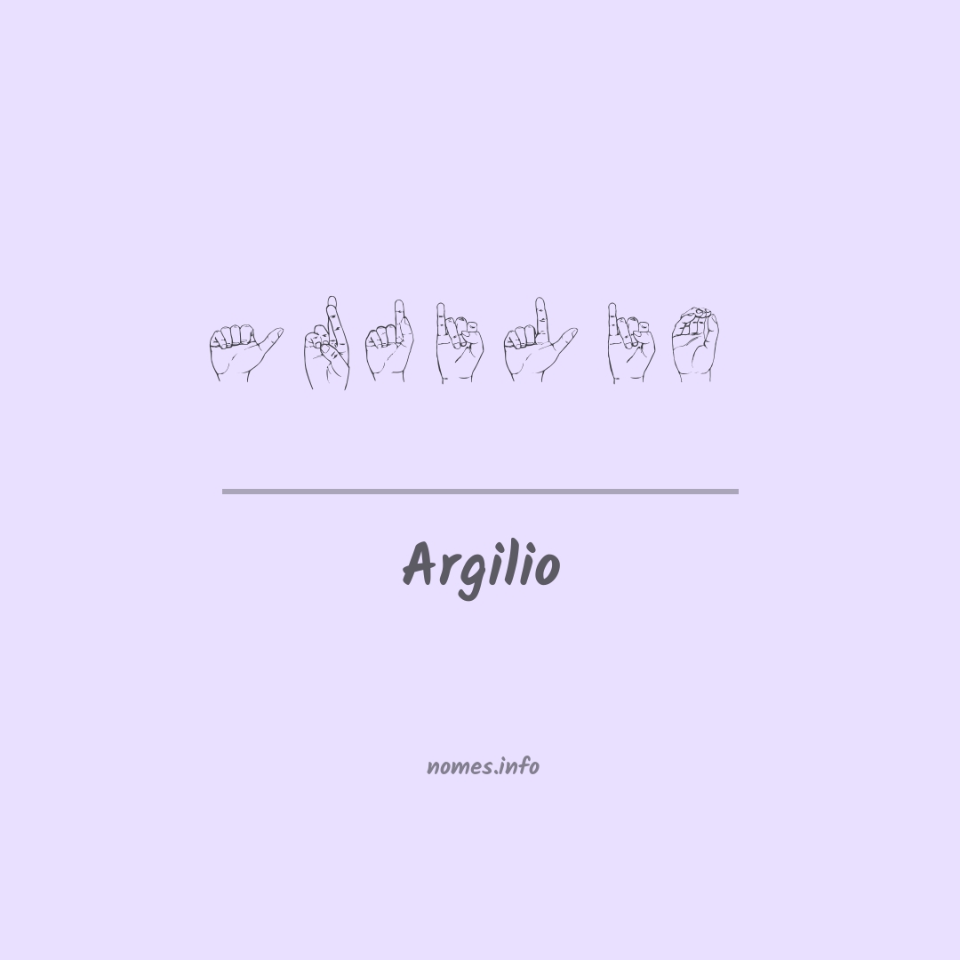 Argilio em Libras