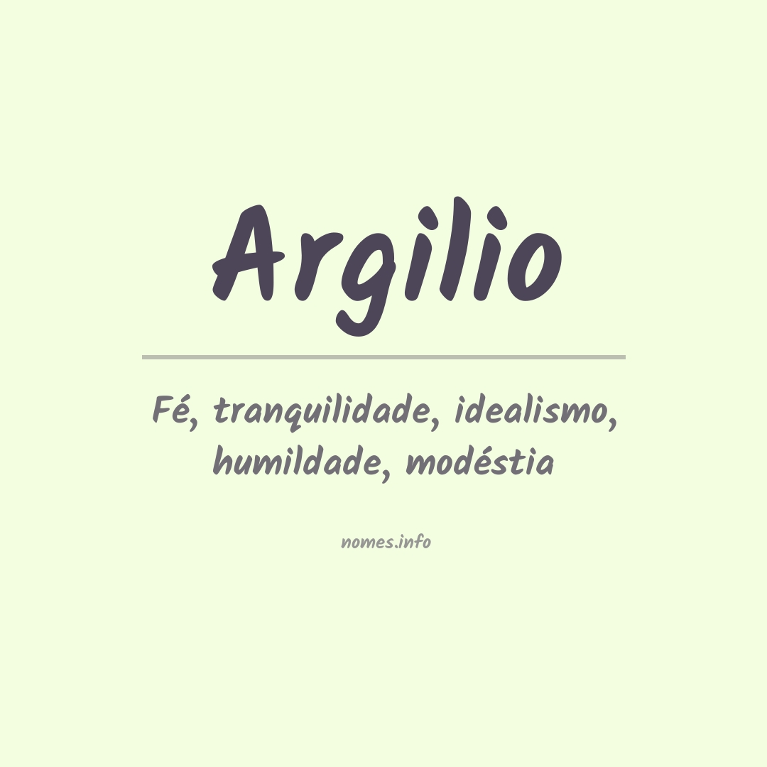 Significado do nome Argilio