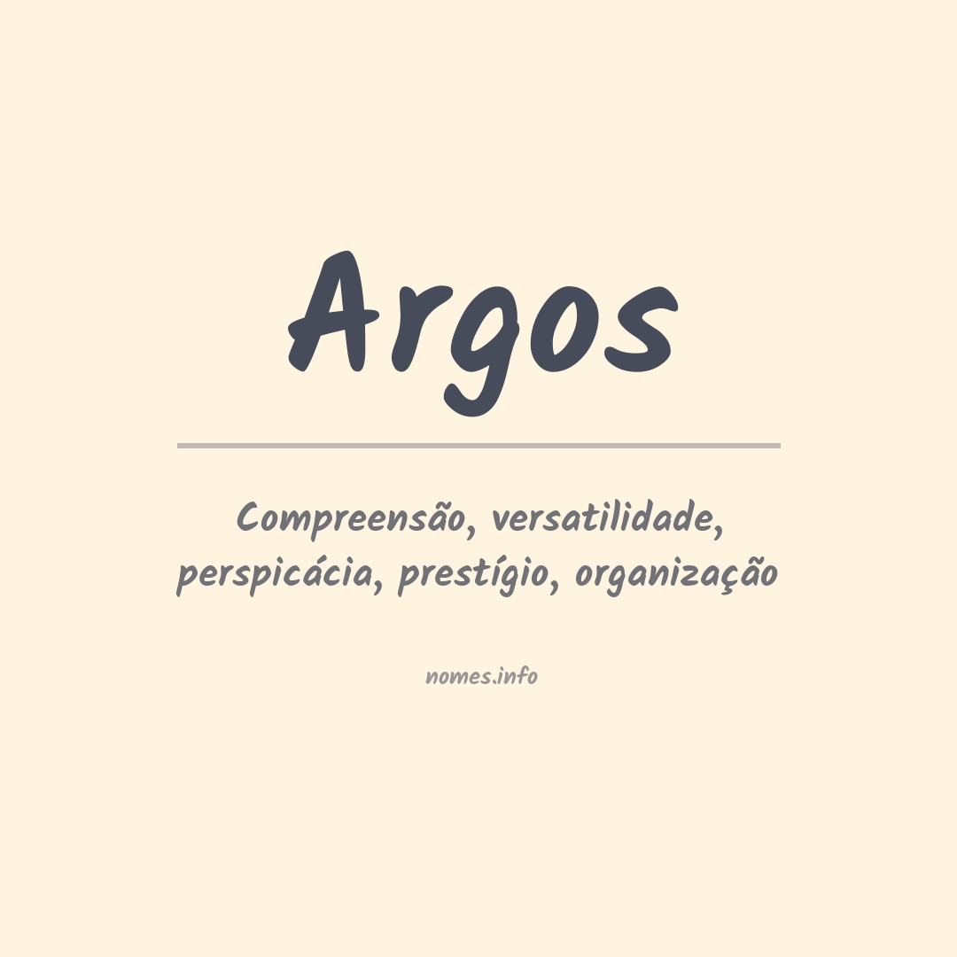 Significado do nome Argos