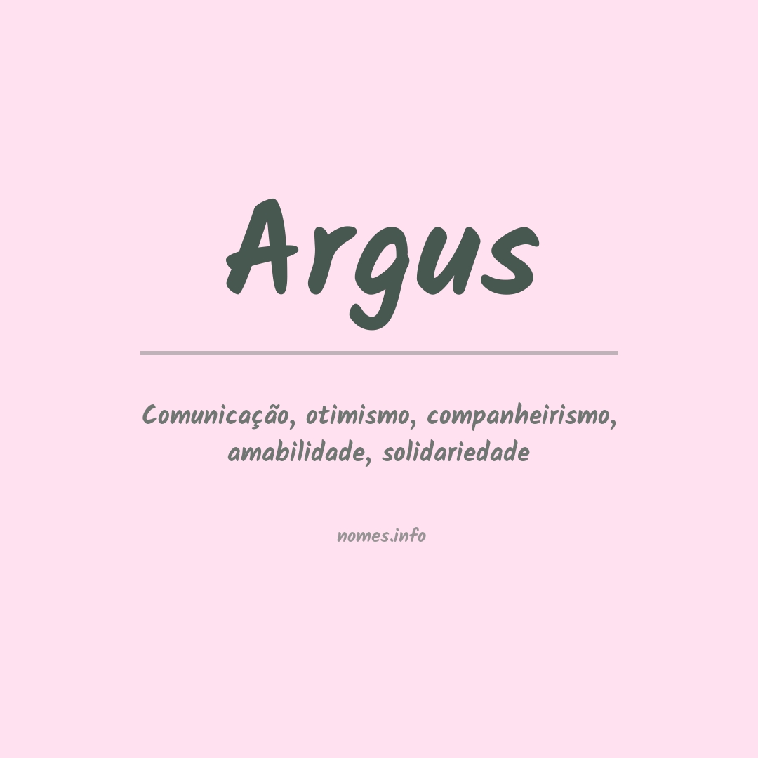 Significado do nome Argus