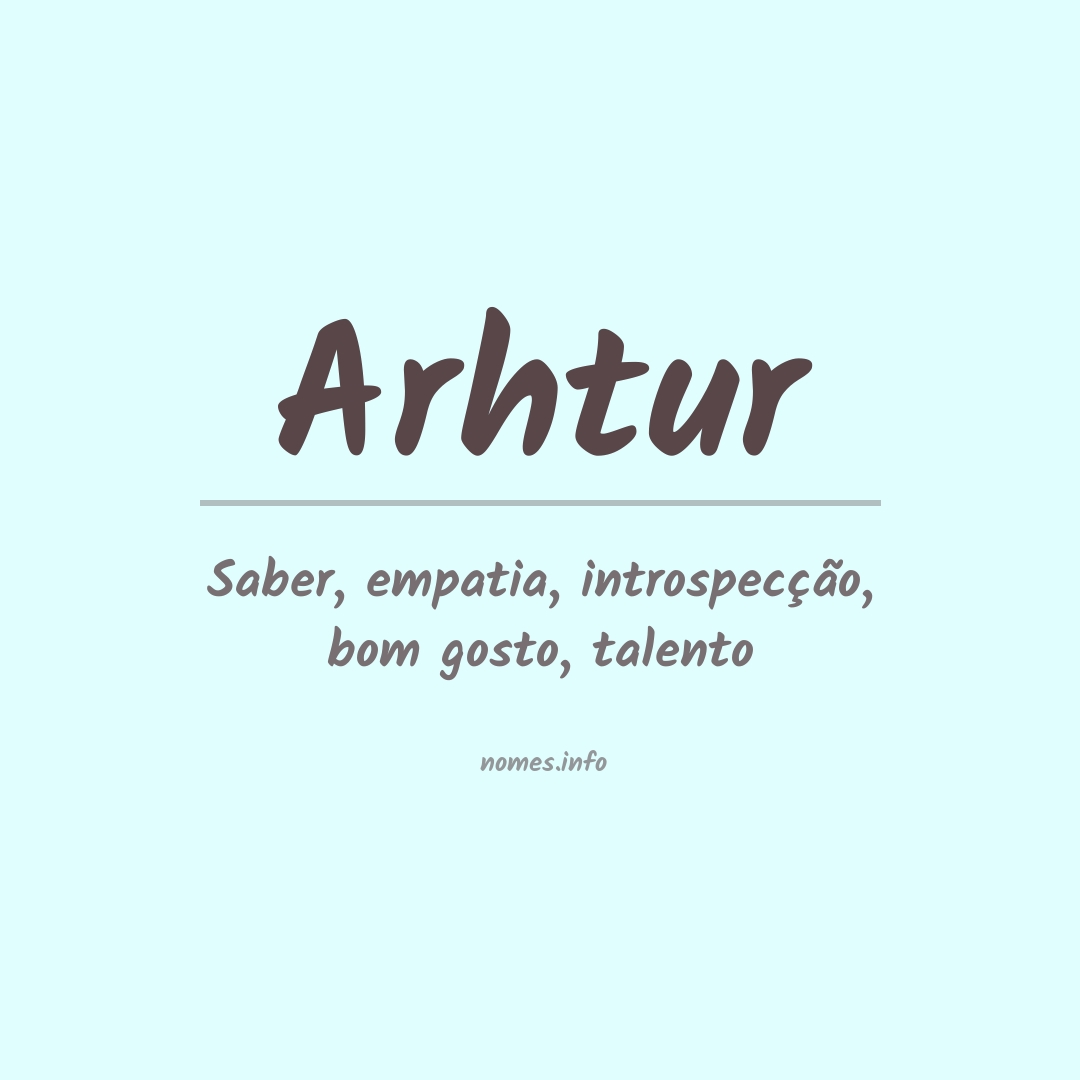 Significado do nome Arhtur