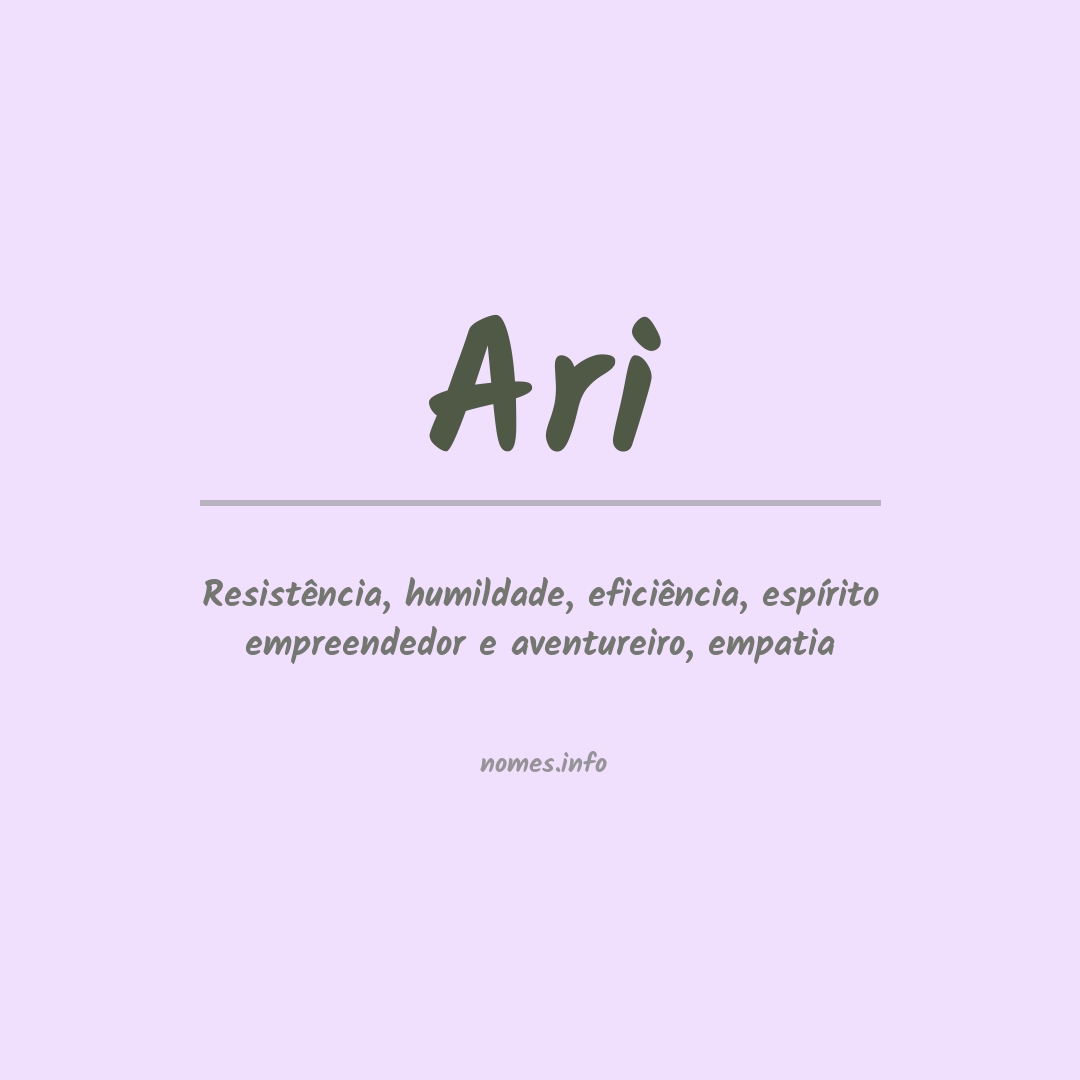 Significado do nome Ari