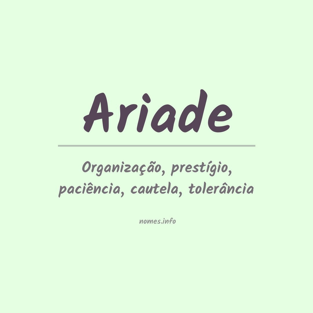 Significado do nome Ariade