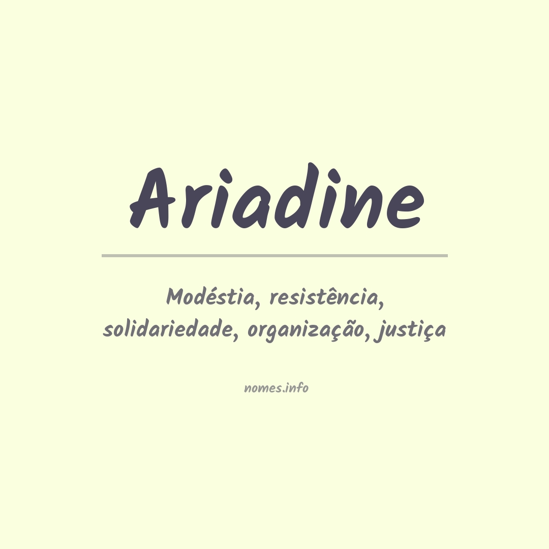 Significado do nome Ariadine