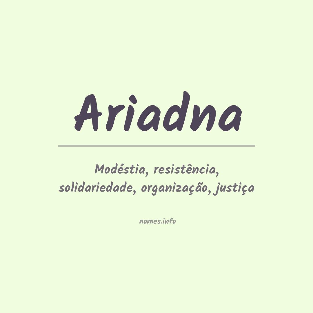 Significado do nome Ariadna