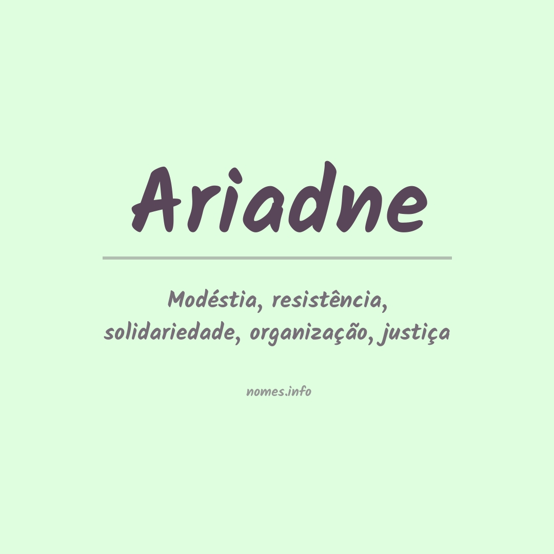 Significado do nome Ariadne