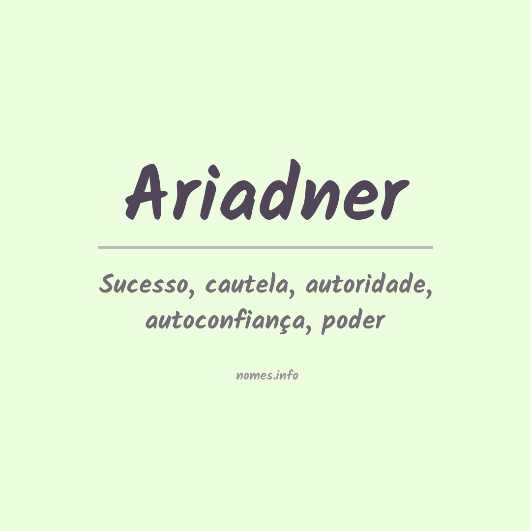 Significado do nome Ariadner