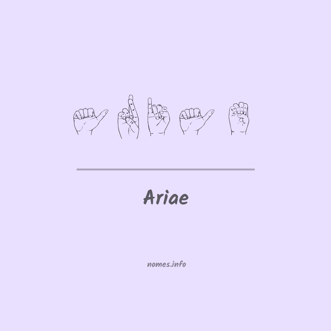 Ariae em Libras