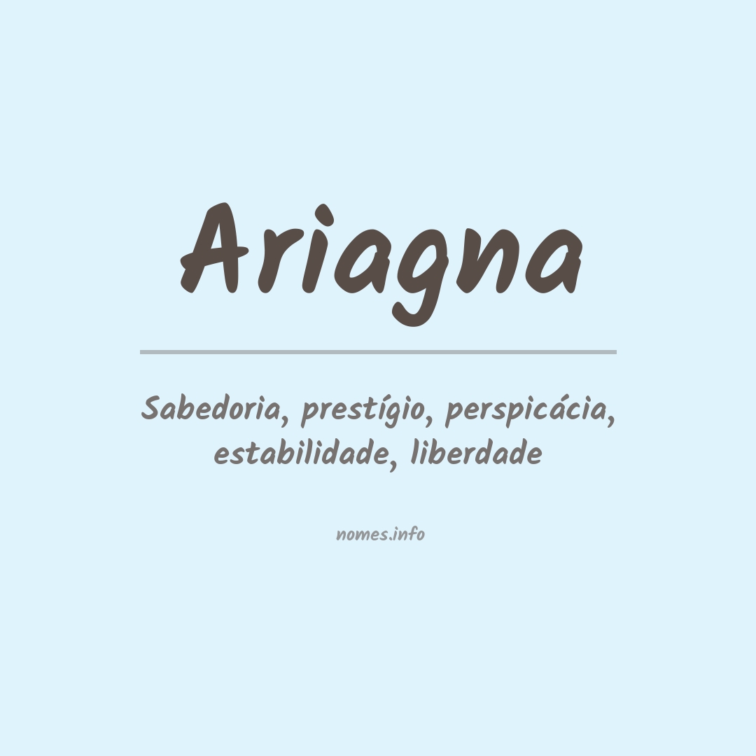Significado do nome Ariagna