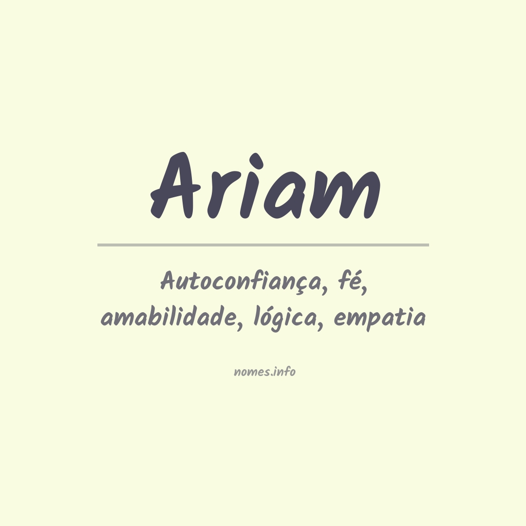 Significado do nome Ariam