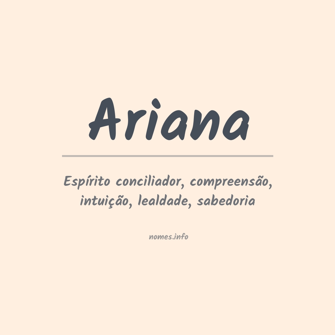 Significado do nome Ariana