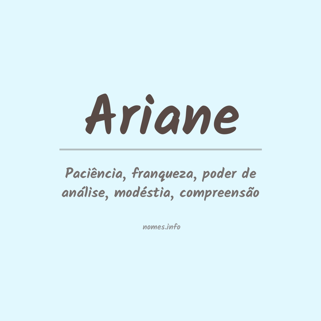 Significado do nome Ariane