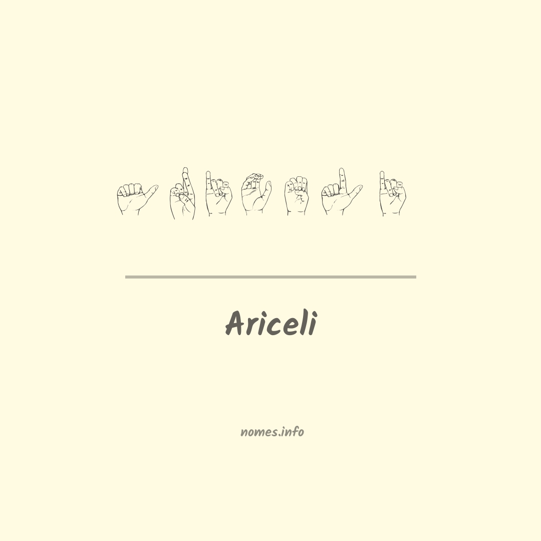 Ariceli em Libras