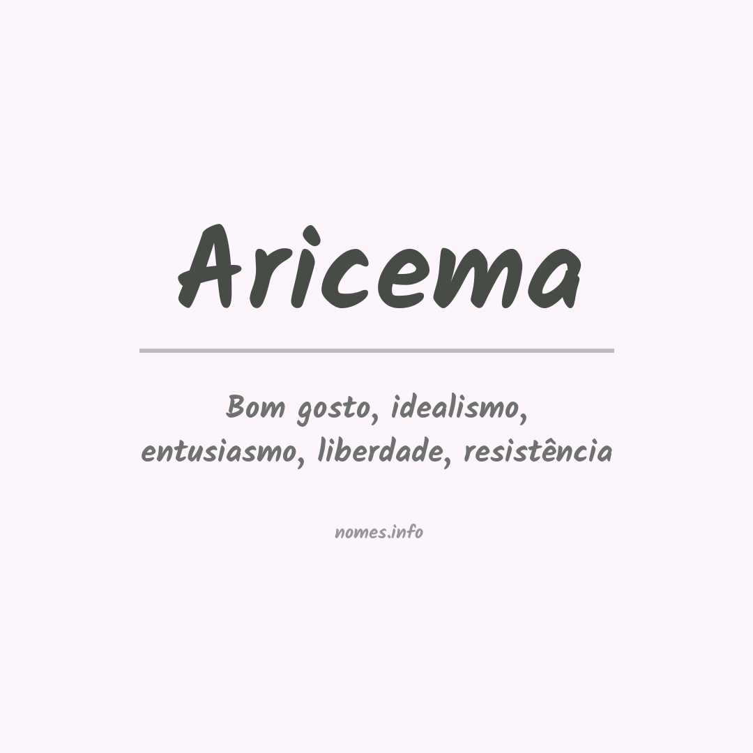 Significado do nome Aricema