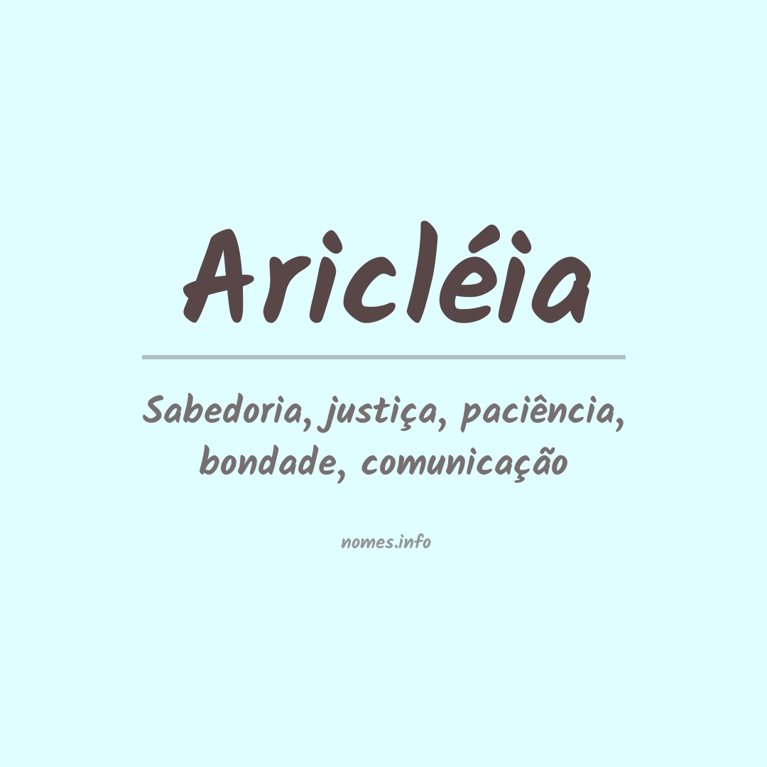 Significado do nome Aricléia