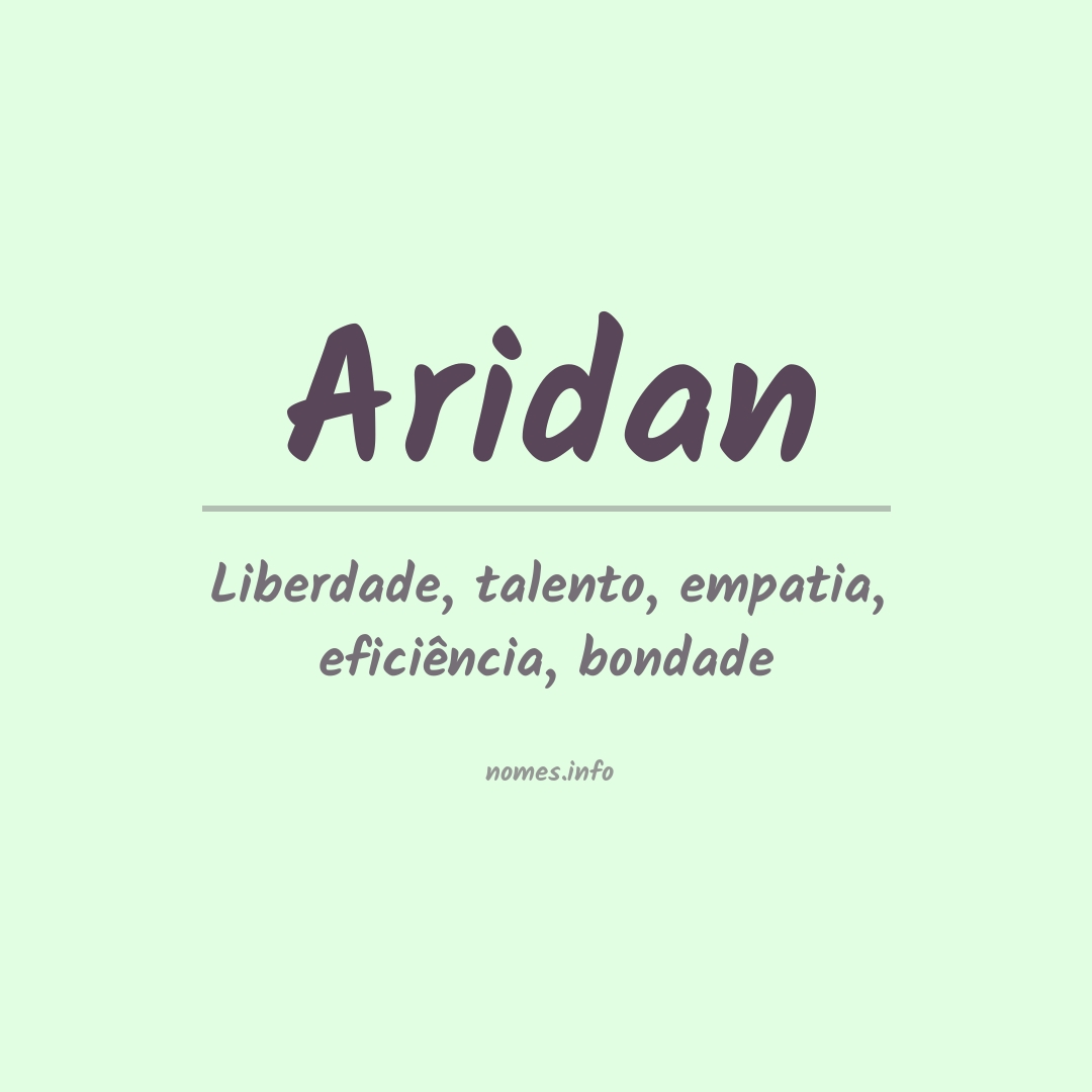 Significado do nome Aridan