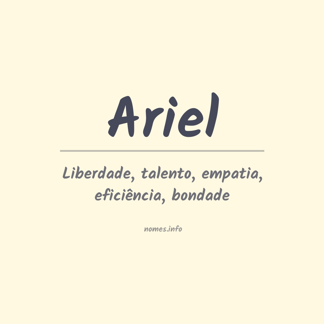 Significado do nome Ariel