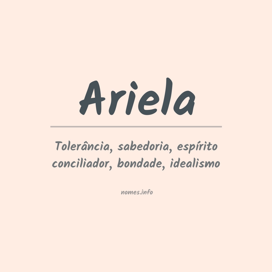Significado do nome Ariela