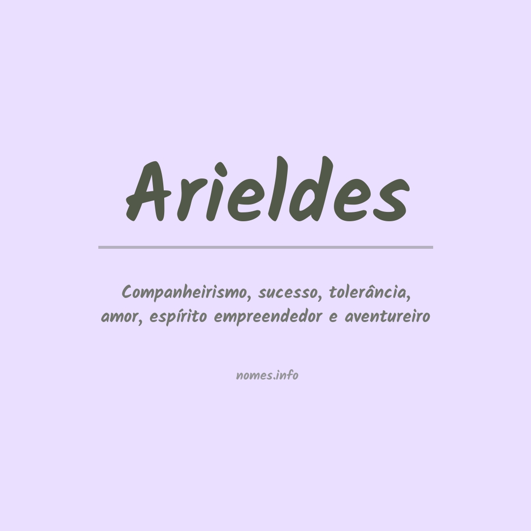 Significado do nome Arieldes