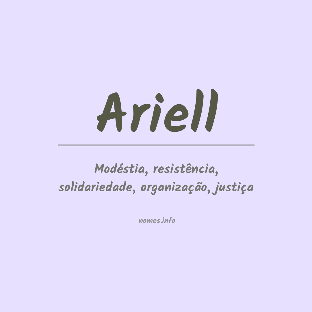 Significado do nome Ariell
