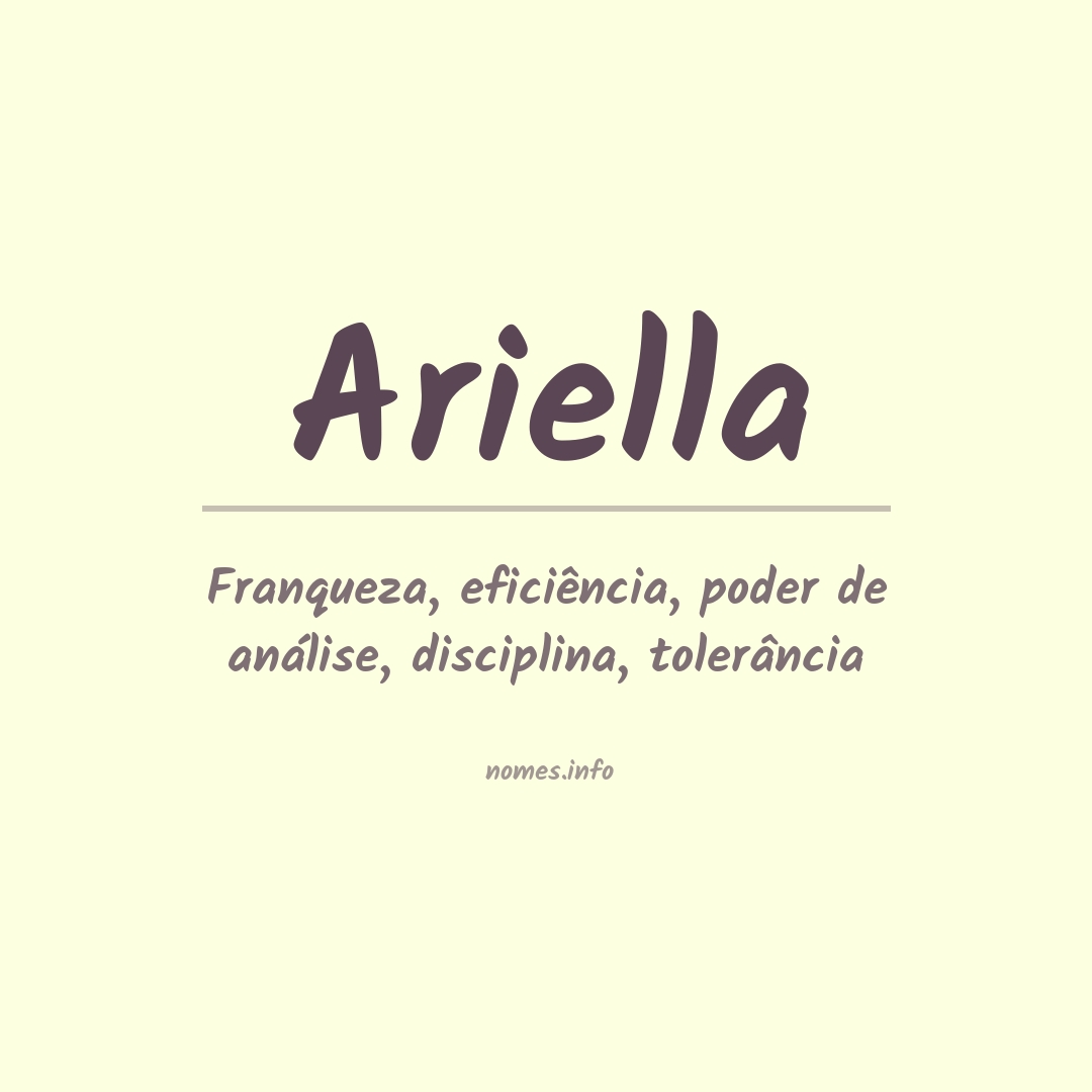 Significado do nome Ariella