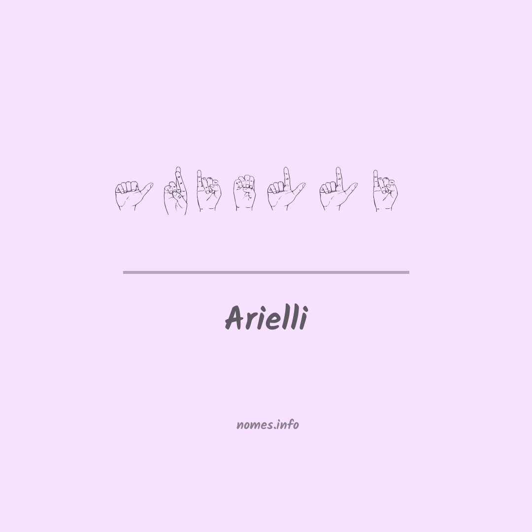 Arielli em Libras