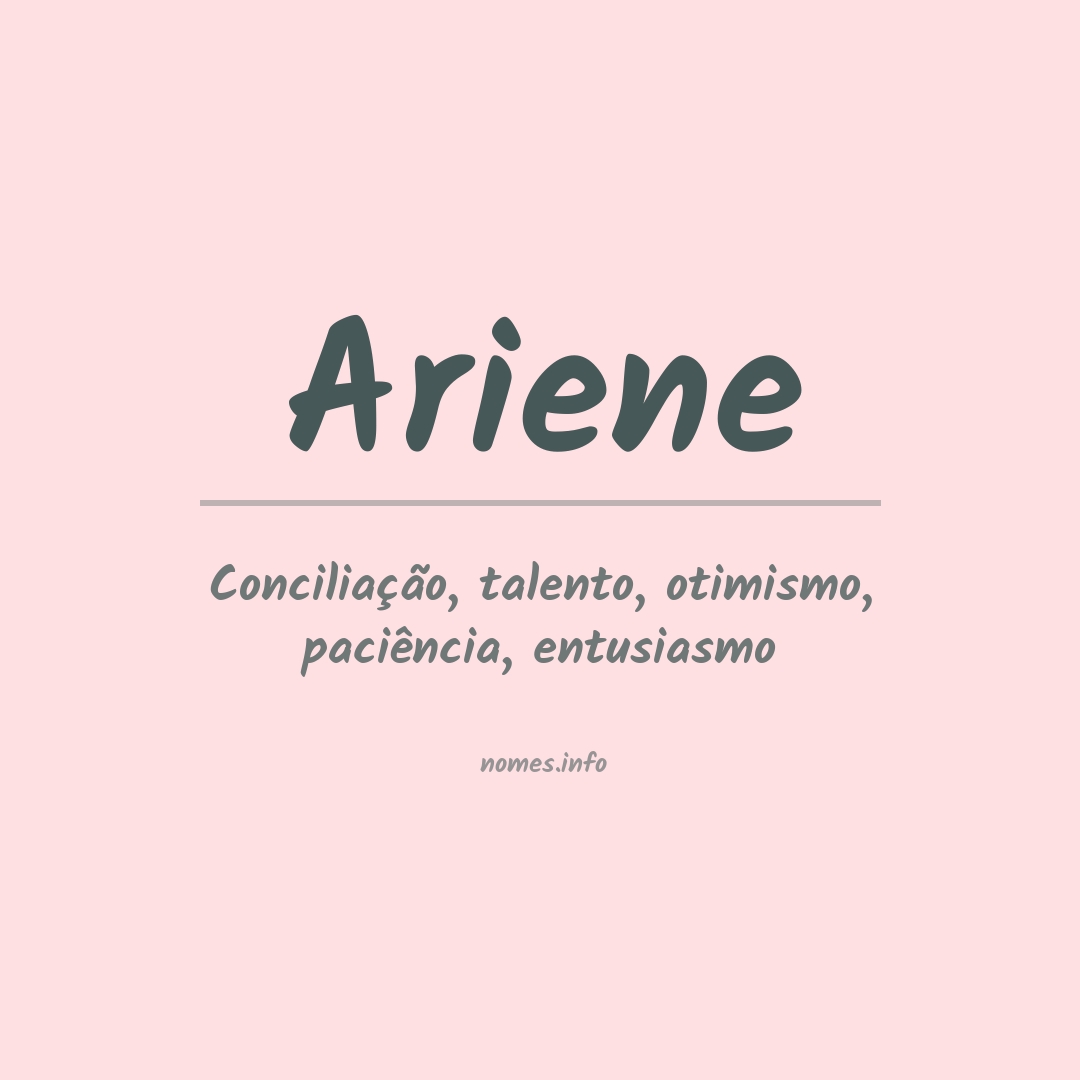 Significado do nome Ariene