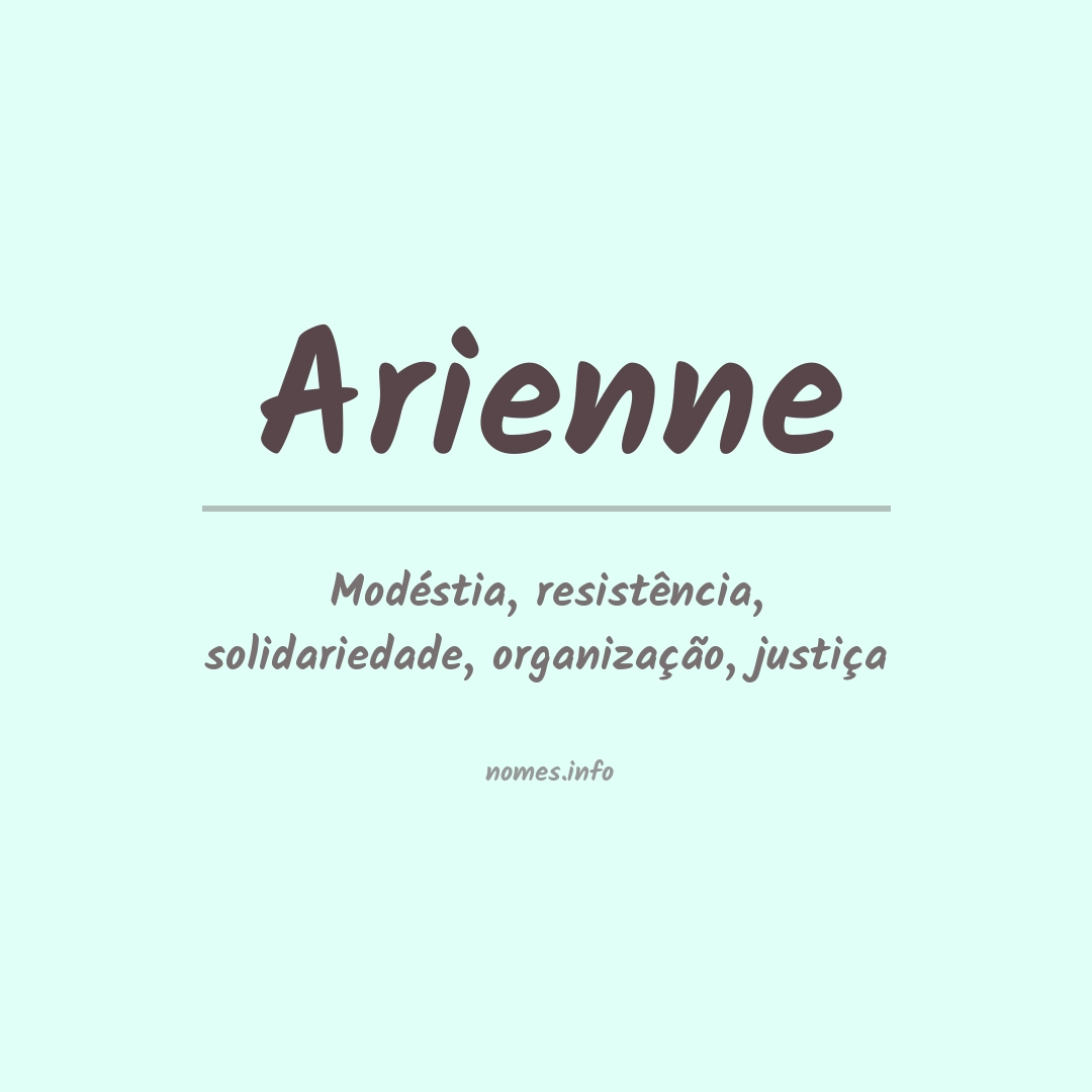Significado do nome Arienne