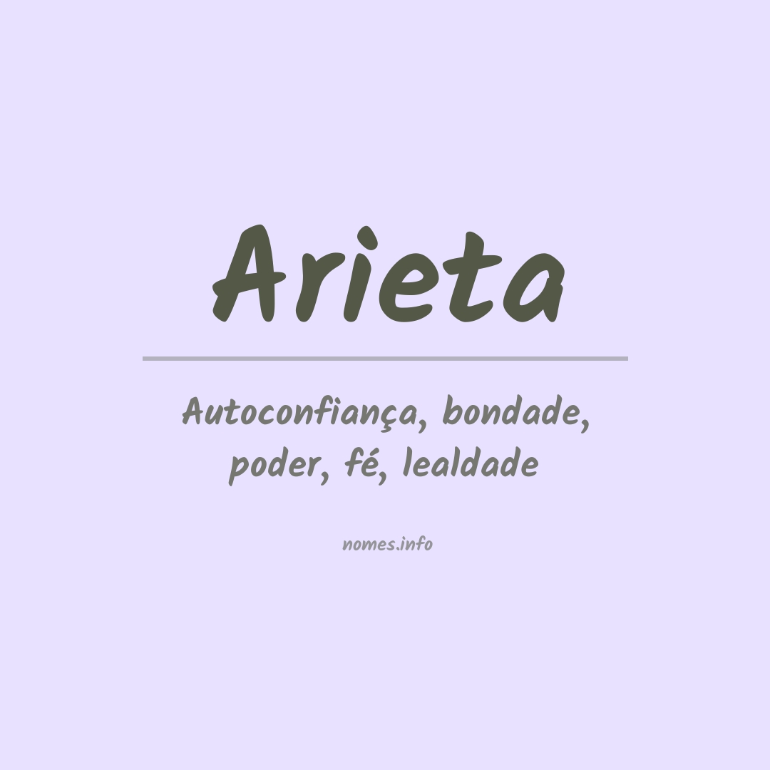 Significado do nome Arieta
