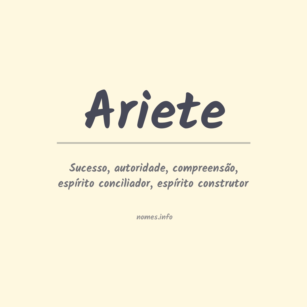 Significado do nome Ariete