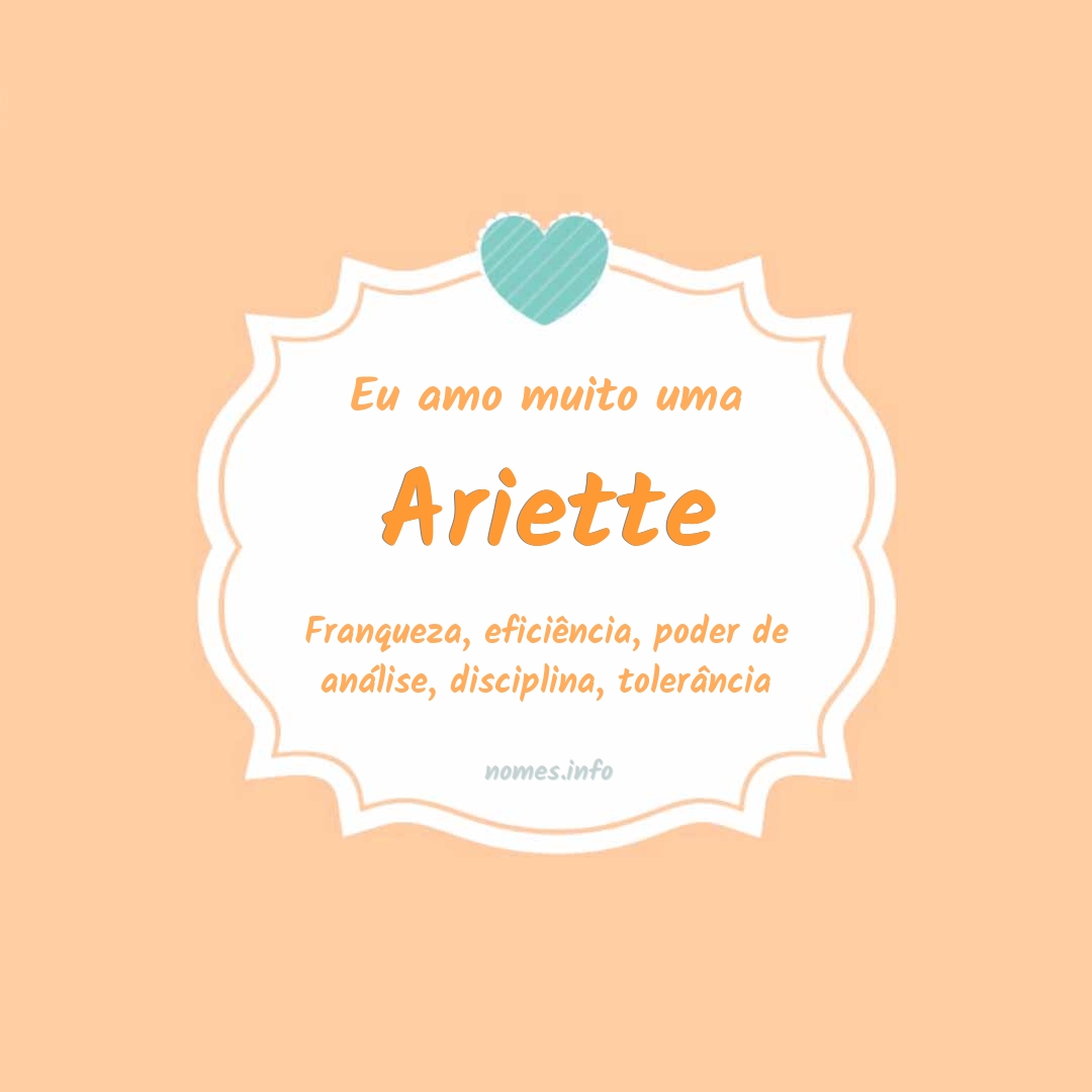 Eu amo muito Ariette