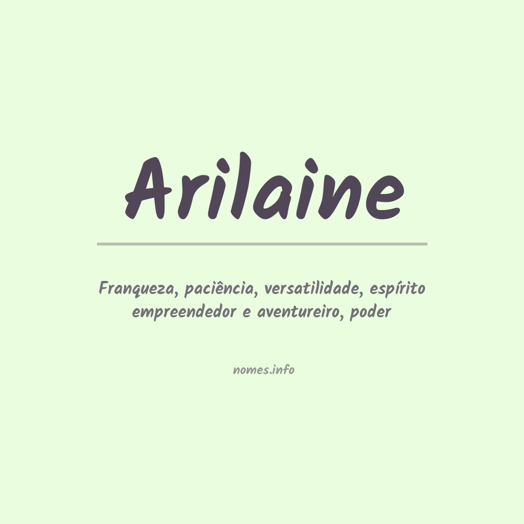 Significado do nome Arilaine