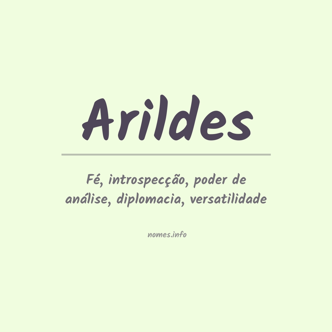 Significado do nome Arildes