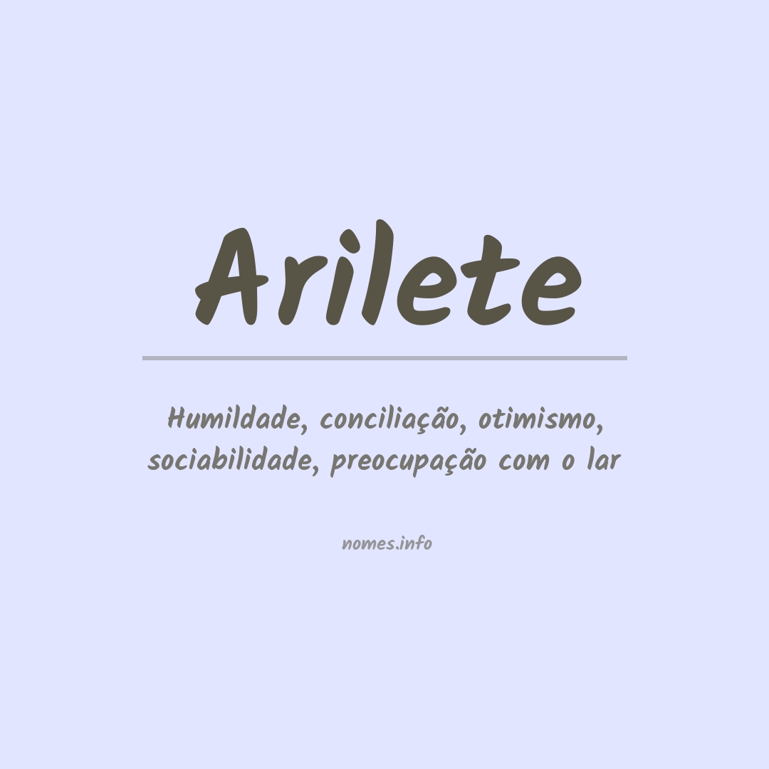Significado do nome Arilete