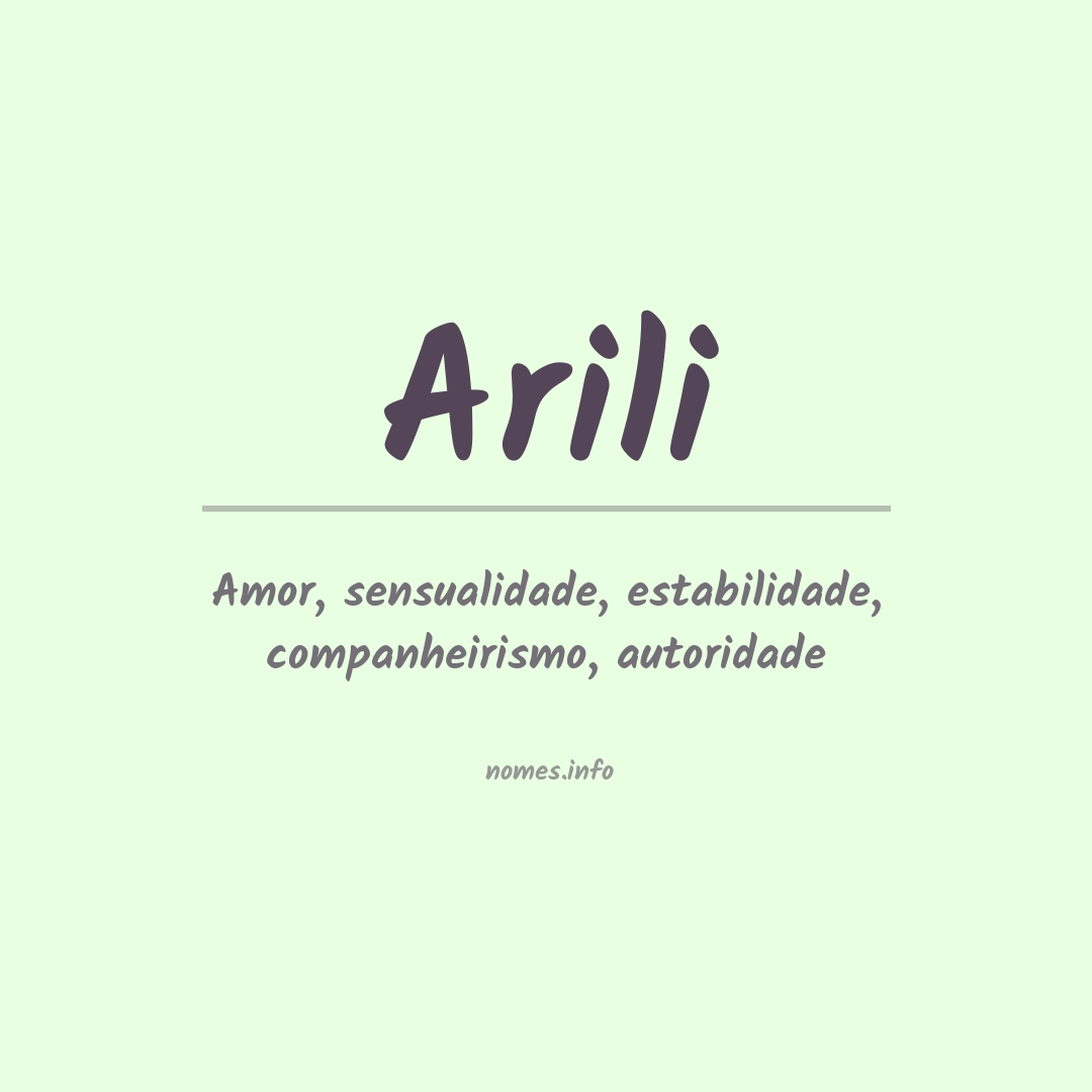 Significado do nome Arili