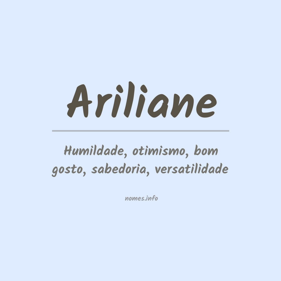 Significado do nome Ariliane