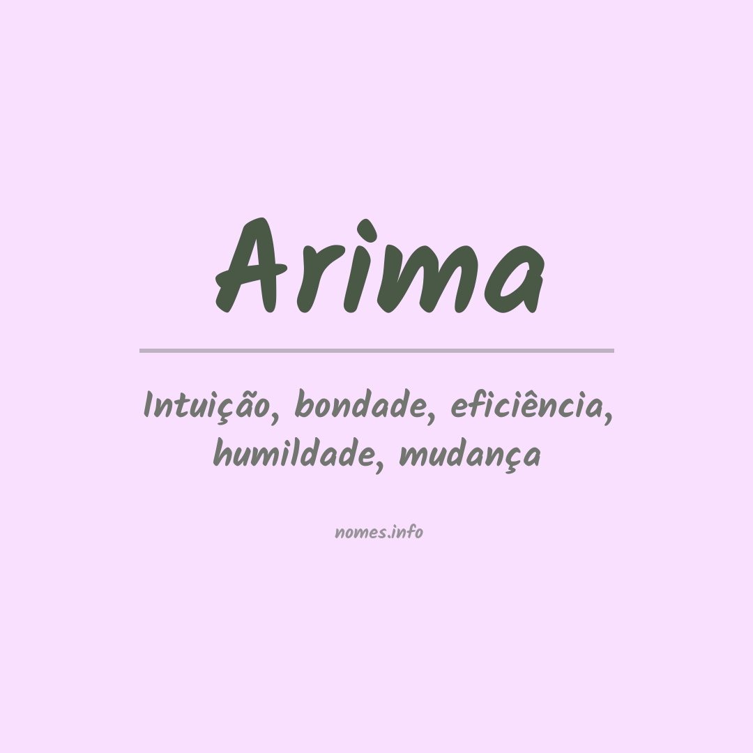 Significado do nome Arima