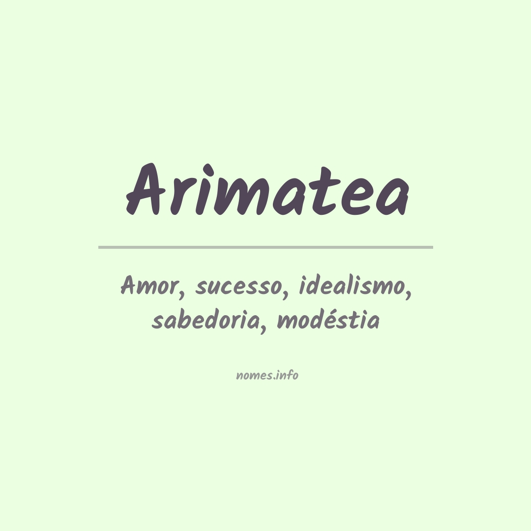 Significado do nome Arimatea