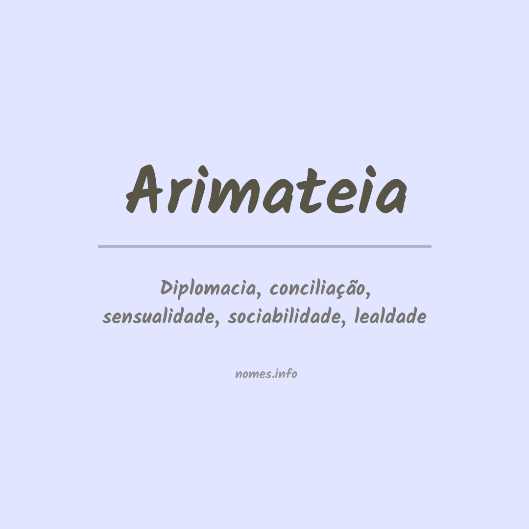 Significado do nome Arimateia