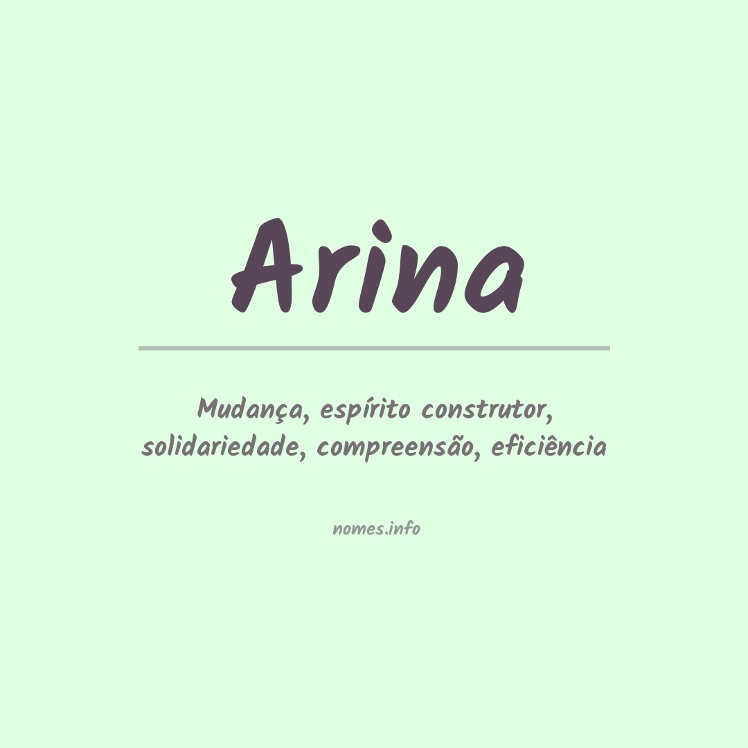 Significado do nome Arina
