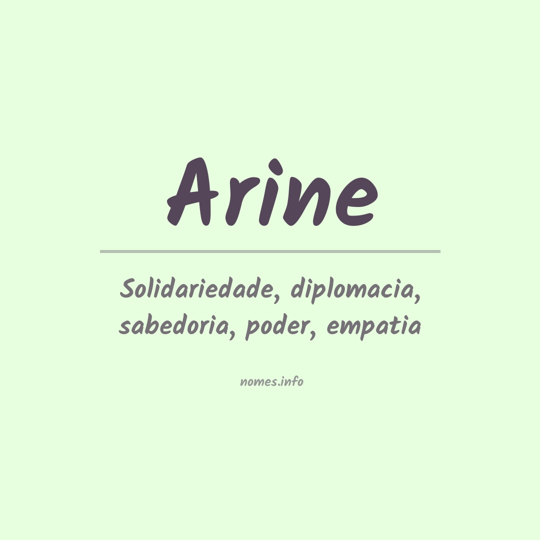 Significado do nome Arine
