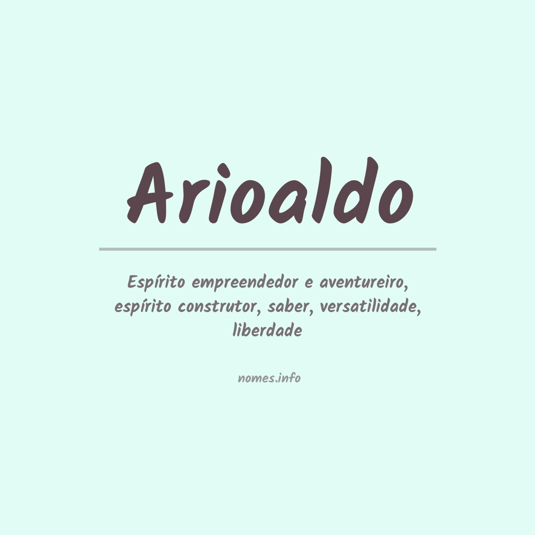 Significado do nome Arioaldo